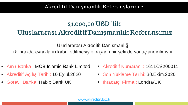 ingilteredeki firma için verdiğimiz pakistan akreditif danışmanlık
