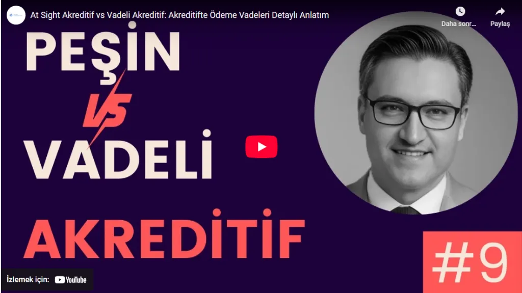 peşin akreditif vs vadeli akreditif youtube video