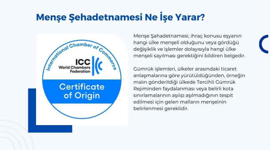 menşe şehadetnamesi ne işe yarar